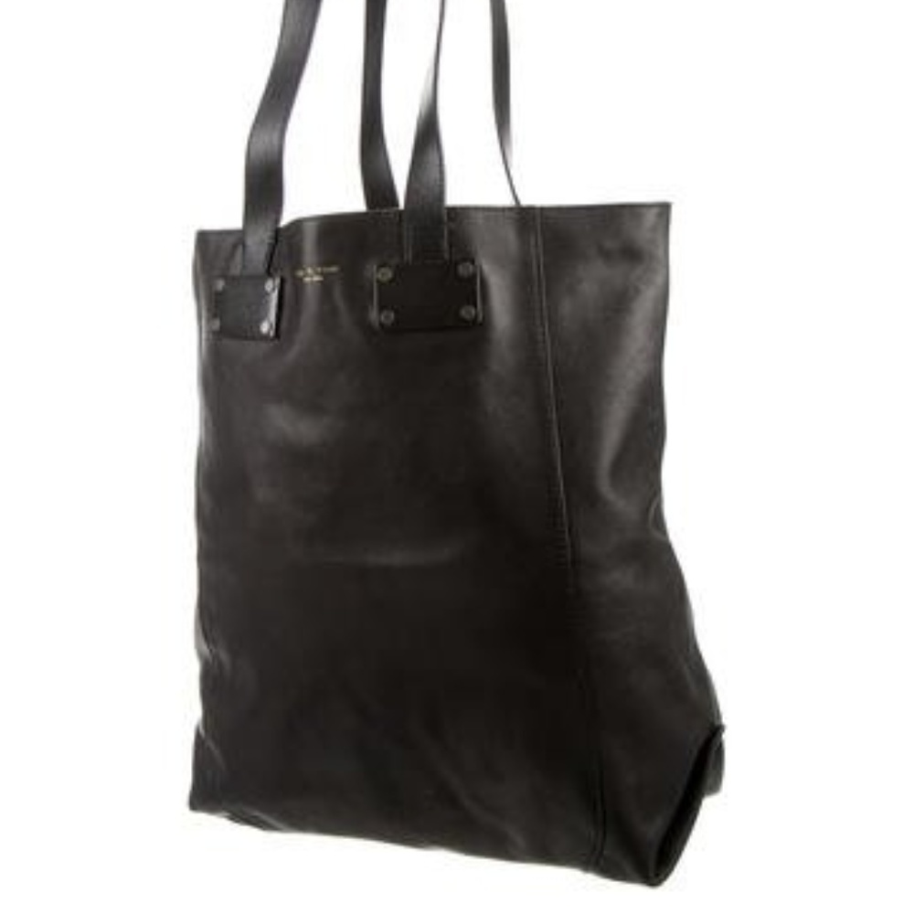 Rag & Bone Black Hunter Leather Tote Bag